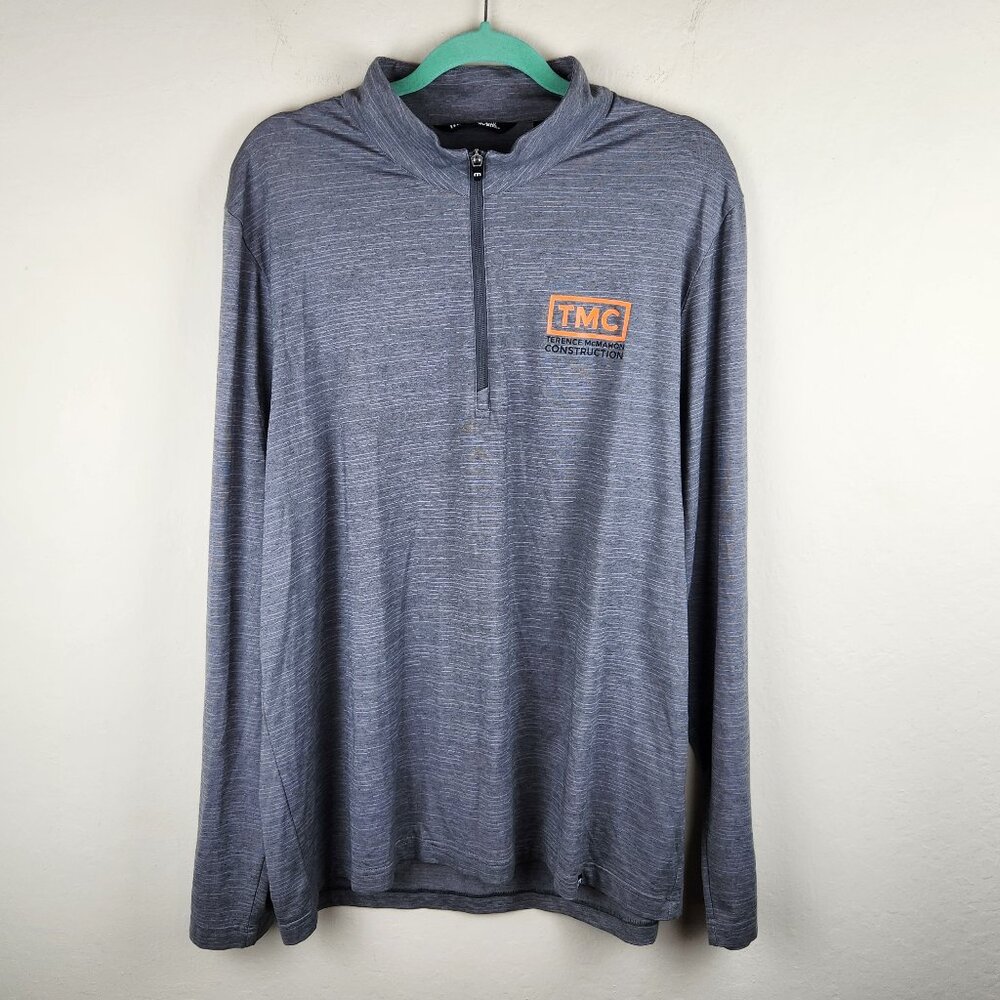 Travis Mathew Crestview 1/4 Zip Pullover Heather Gray XL *branded*
